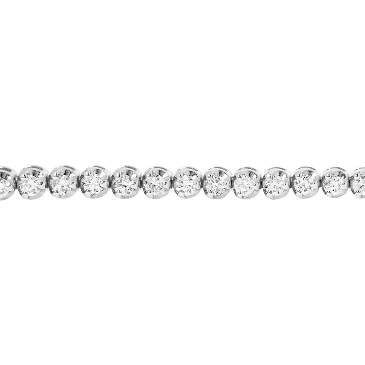 Stone and Strand 10K White Gold Noble Diamond Tennis Bracelet Close Up Image