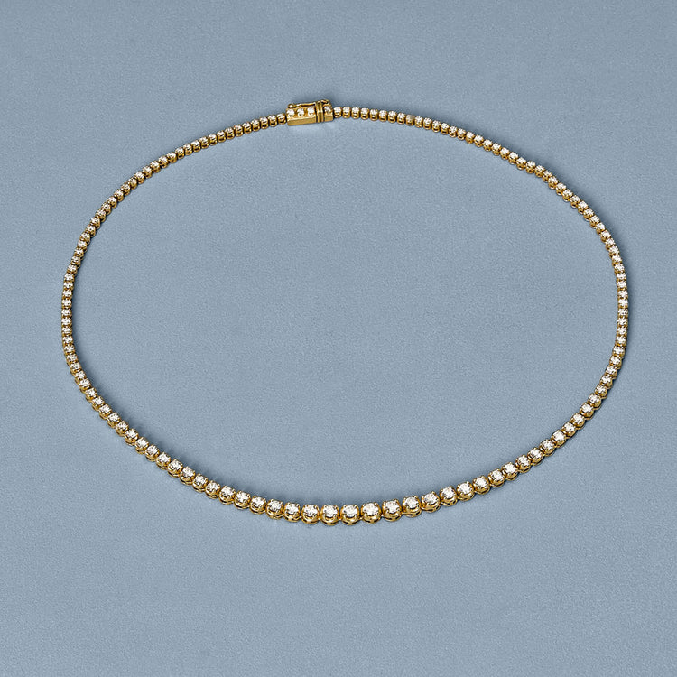 Stone and Strand 14K Yellow Gold Noble Diamond Tennis Necklace Editorial Image