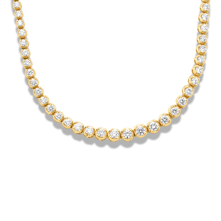 Stone and Strand 10K Yellow Gold Noble Diamond Tennis Necklace  Close Up Image