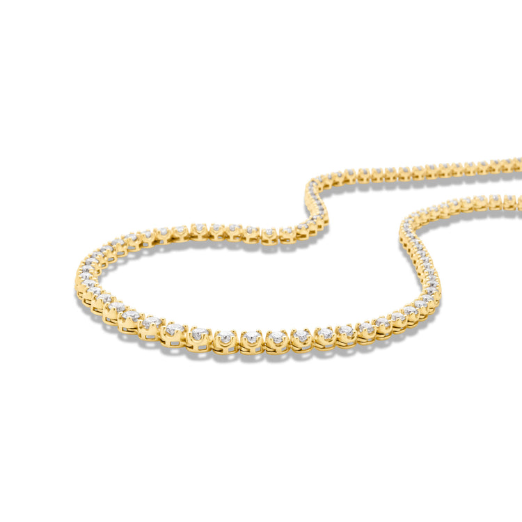 Stone and Strand 10K Yellow Gold Noble Diamond Tennis Necklace Front Image