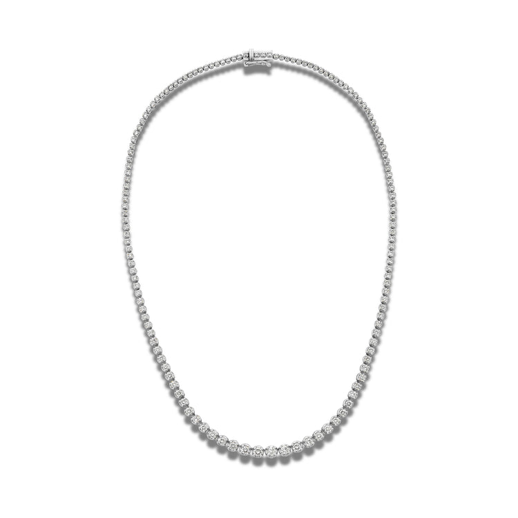 Stone and Strand 10K White Gold Noble Diamond Tennis Necklace Front Image