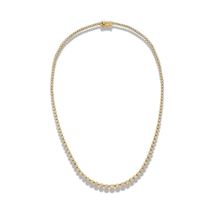 Stone and Strand 10K Yellow Gold Noble Diamond Tennis Necklace Front Image