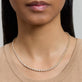 Image of 10K Yellow Gold Noble Diamond tennis Necklace on Models Neck
