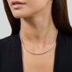 Image of 14K Yellow Gold Noble Diamond Tennis Necklace on Models Neck