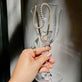 Still life image of Noble Diamond Tennis Necklace with Stone and Strand solid gold jewelry