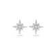 Stone and Strand 14K White Gold Northern Star Celestial Diamond Earrings Front Image