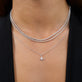 Image of 14K White Gold Northern Star Pave Necklace with Stone and Strand Necklaces