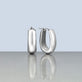 Oblong Silver Hoops