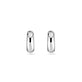 Stone and Strand Sterling Silver Oblong Silver Hoops Front Image