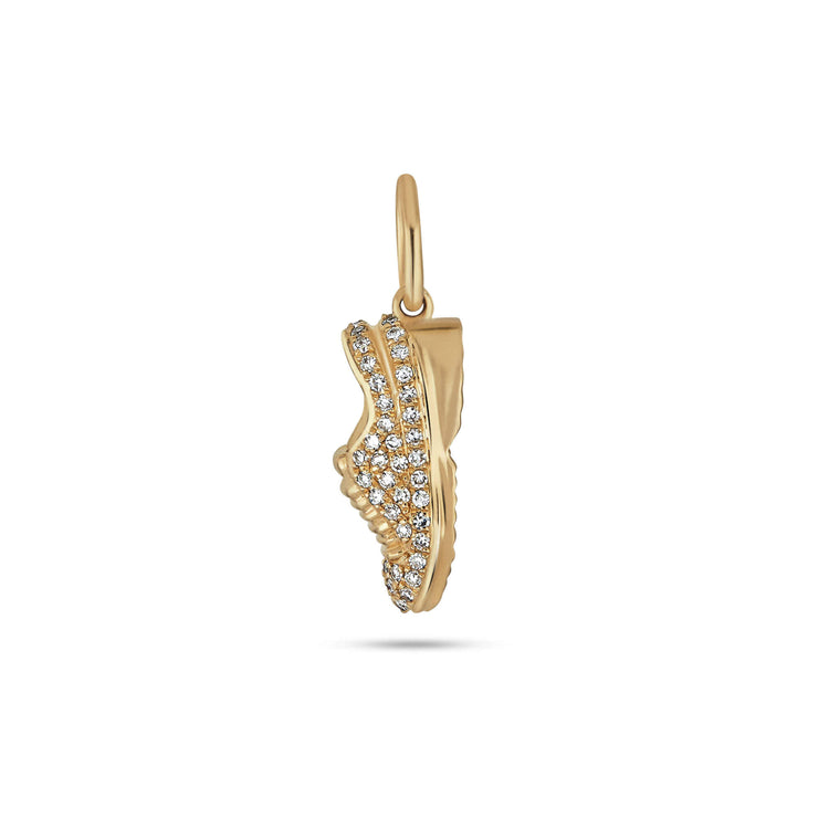 Stone and Strand 14K Yellow Gold Post Run High Pave Charm Side Image