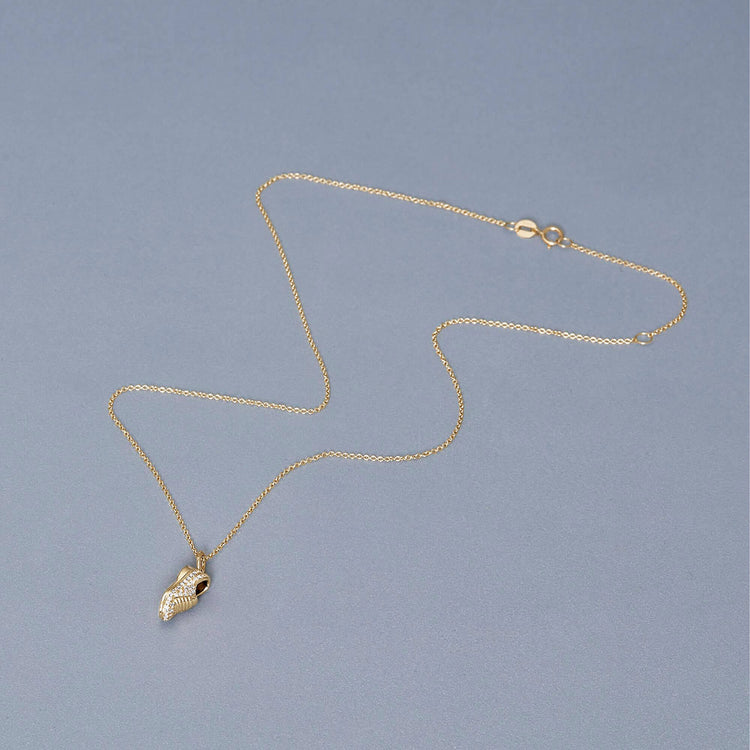 Stone and Strand 14K Yellow Gold Post Run High Pave Necklace Editorial Image