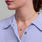 Image of 14K Yellow Gold Oval Essential Locket Charm with Stone and Strand Necklaces
