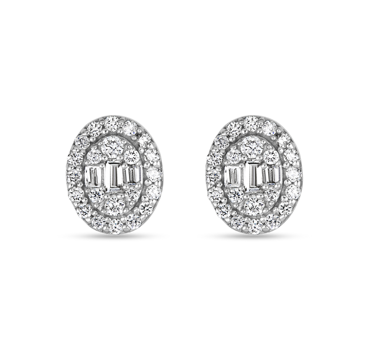 Oval Opulence Mosaic Studs