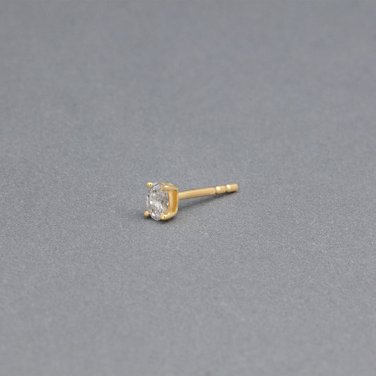 Stone and Strand 14K Yellow Gold Oval Treasure Stud Editorial Image