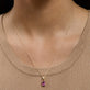 Image of 14K Yellow Gold Passionate Mood Charm on Models Neck