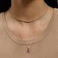 Image of 14K Yellow Gold Passionate Mood Charm with Stone and Strand Necklaces