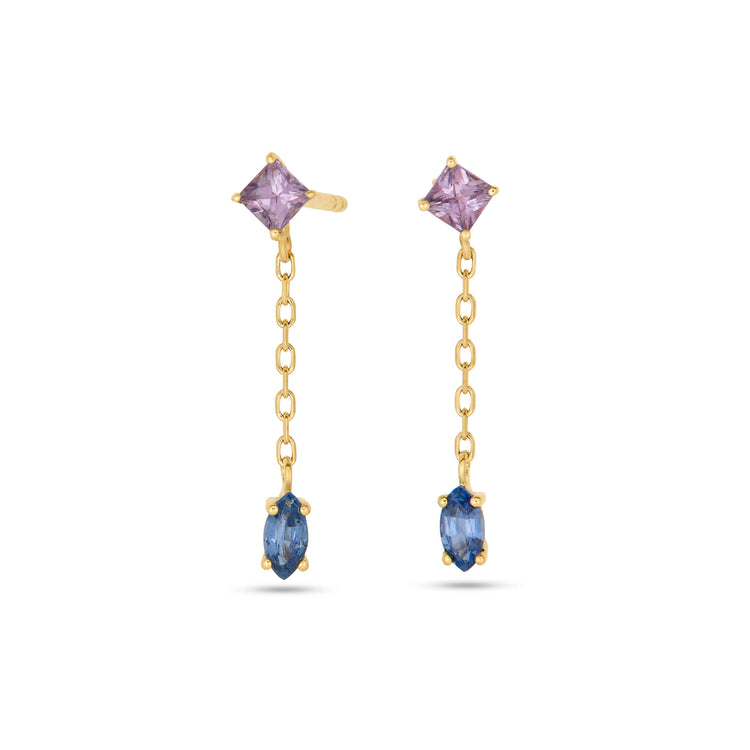 Stone and Strand 10K Yellow Gold Pastel Drop Earrings Front Image