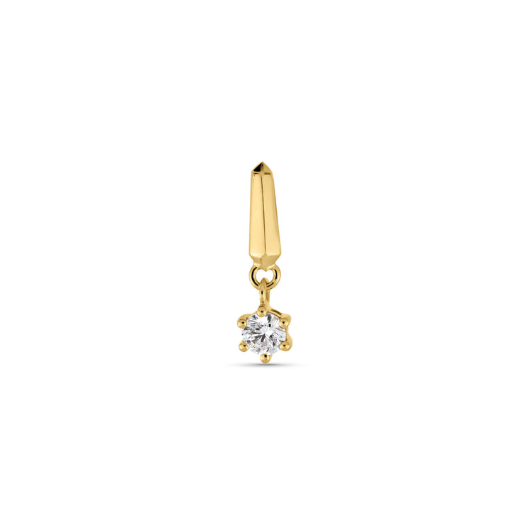 Stone and Strand 14K Yellow Gold Pastis Diamond Drop Earrings Front Single Image