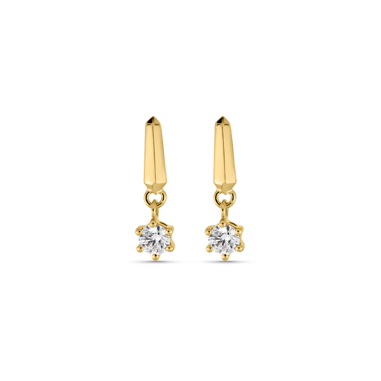 Stone and Strand 14K Yellow Gold Pastis Diamond Drop Earrings Front Image