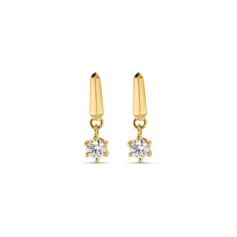 Stone and Strand 14K Yellow Gold Pastis Diamond Drop Earrings Front Image