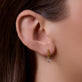 Image of 14K Yellow Gold Pastis Diamond Drop Earrings on Models Ear