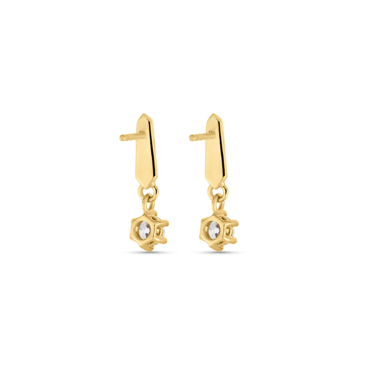Stone and Strand 14K Yellow Gold Pastis Diamond Drop Earrings Rear Image