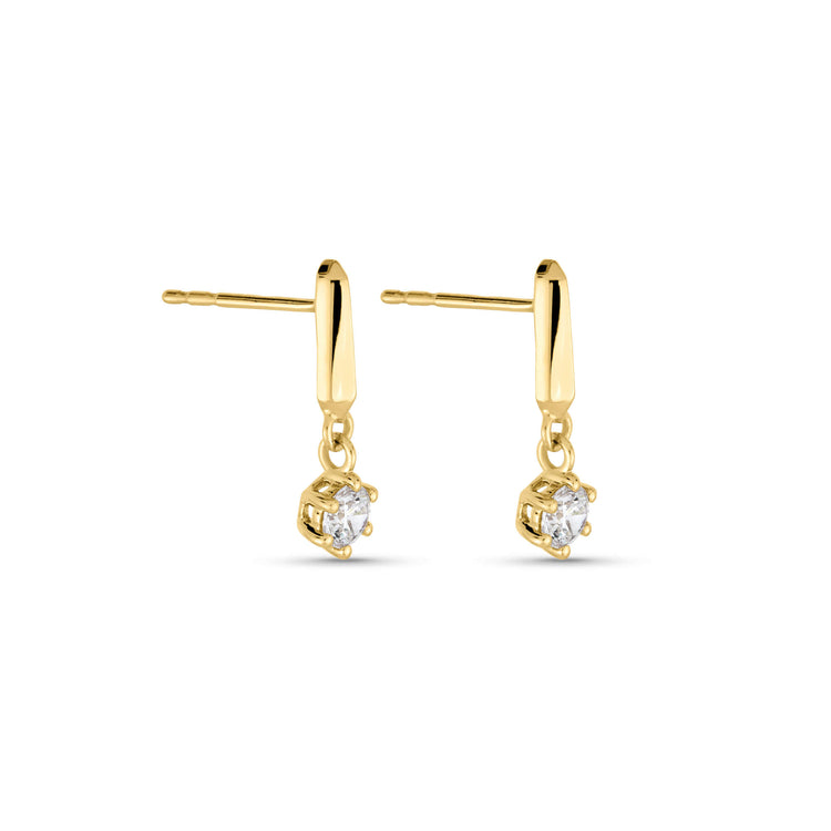 Stone and Strand 14K Yellow Gold Pastis Diamond Drop Earrings Side Image