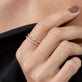 Image of 14K Yellow Gold Pave Bamboo Eternity Ring with Stone and Strand Rings
