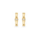 Stone and Strand 14K Yellow Gold Pave Bamboo Studs Front Image