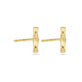 Stone and Strand 14K Yellow Gold Pave Bamboo Studs Rear Image