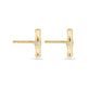 Stone and Strand 14K Yellow Gold Pave Bamboo Studs Side Image