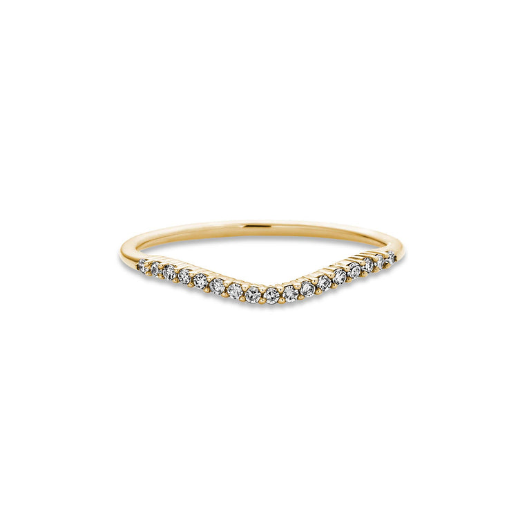 Pave Curved Half Eternity Band