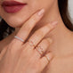 Pave Curved Half Eternity Band