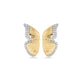 Stone and Strand 14K Yellow Gold Pave Diamond Butterfly Wings Earrings Front image