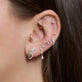 Image of 14K Yellow Gold Pave Diamond Butterfly Wings Earrings with Stone and Strand Earrings