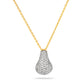 Stone and Strand 14K Yellow Gold Pave Diamond Droplet Necklace Front Image