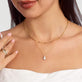 Image of 14K Yellow Gold Pave Diamond Droplet Necklace with Stone and Strand Necklaces