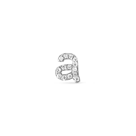 Stone and Strand 10K Yellow Gold Pave Diamond Initial Stud Front A Image