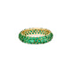 Stone and Strand 14K Yellow Gold Pave Emerald Cigar Band Top Image