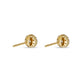 Stone and Strand 14K Yellow Gold Pave Diamond Halo Circle Studs Rear Image
