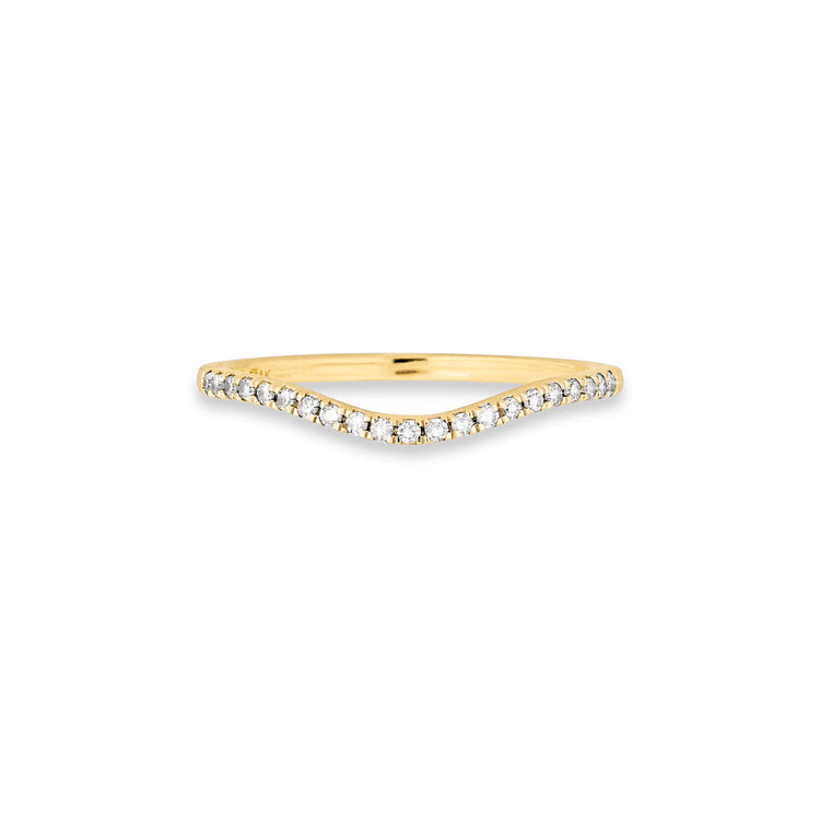 Stone and Strand 14K Yellow Gold Pave Merge Ring Front Image