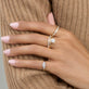 Image of 14K Yellow Gold Pave Merge Ring with Stone and Strand Rings