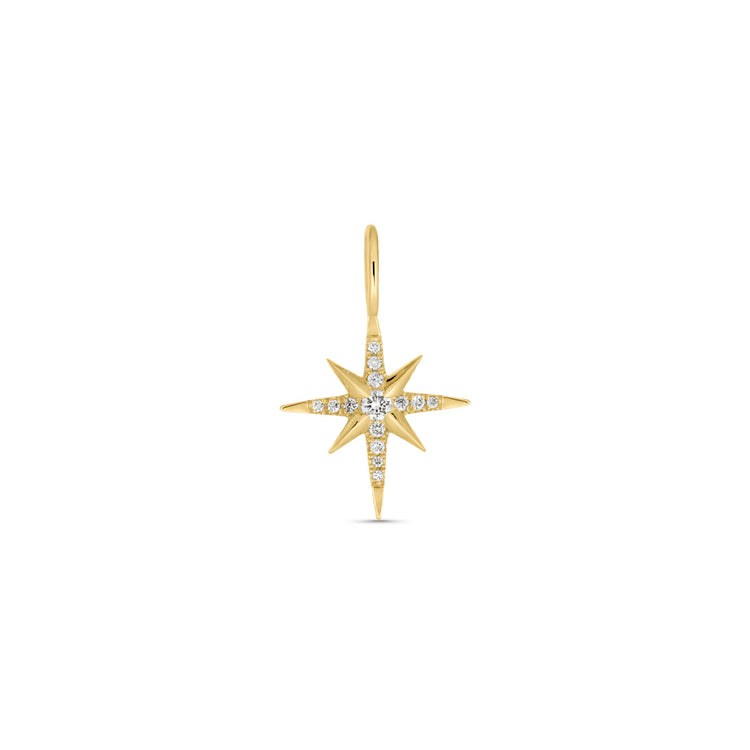 Stone and Strand 14K Yellow Gold Pave Northern Star Charm Front Image