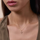 Image of 14K Yellow Gold Pave Norhtern Star Charm on Models Neck