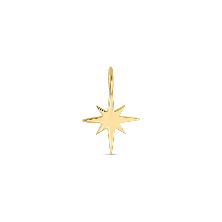 Stone and Strand 14K Yellow Gold Pave Northern Star Charm Rear Image