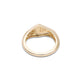 Stone and Strand 14K Yellow Gold Pave Shield Signet Ring Rear Image