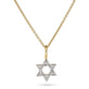 Stone and Strand 14K Yellow Gold Pave Star Of David Diamond Necklace Close Up Image