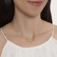 Image of 14K Yellow Gold Pave Star Of David Diamond Necklace on Models Neck