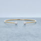 Stone and Strand 10K Yellow Gold Tiny Diamond Disco Dainty Cuff Editorial Image