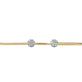 Stone and Strand 10K Yellow Gold Tiny Diamond Disco Dainty Cuff Close Up Image